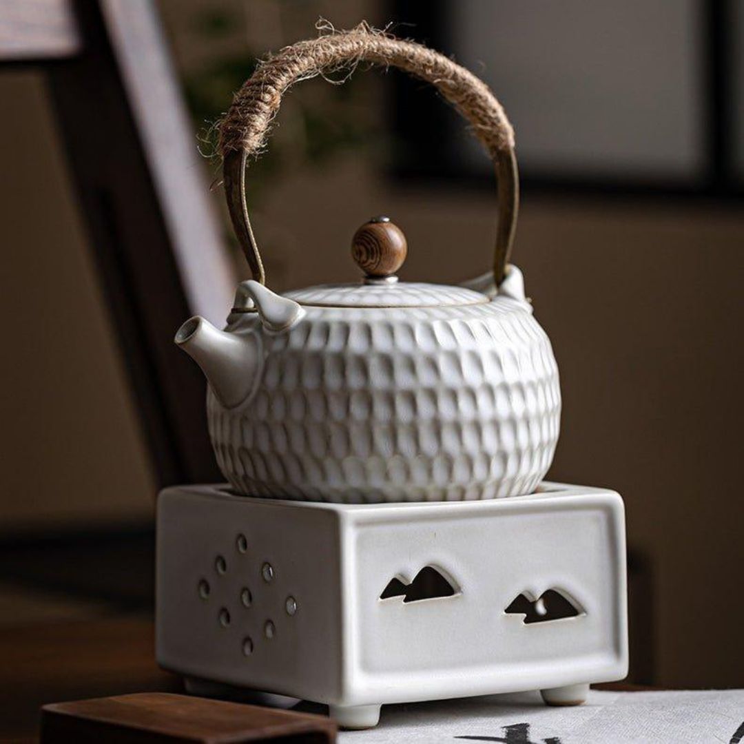 Ceramic White Dimpled Boiler Set