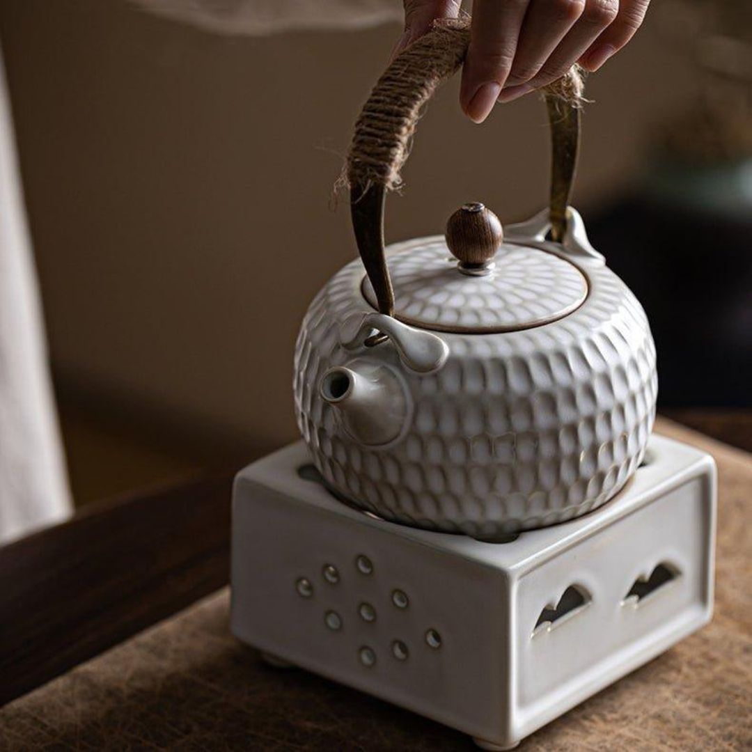 Ceramic White Dimpled Boiler Set