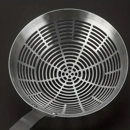 Stainless Steel Strainer Ladle With Wooden Handle