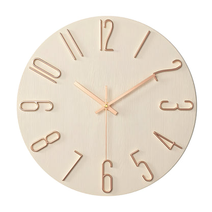 Modern Silent Quartz Wall Clock – Minimalist Home Decor