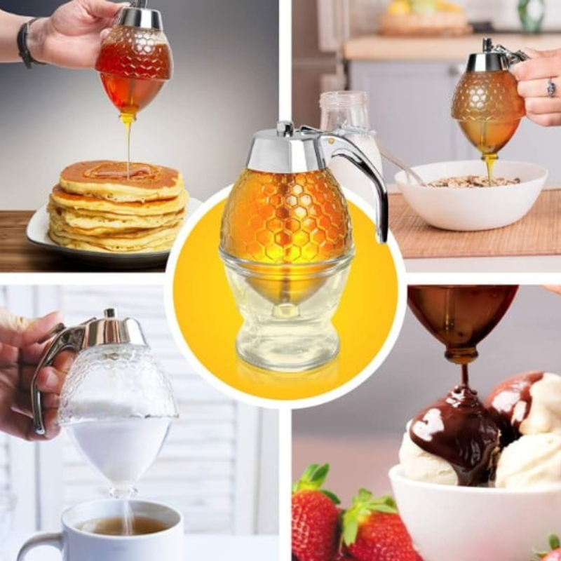 Stylish and Handy Honey Dispenser