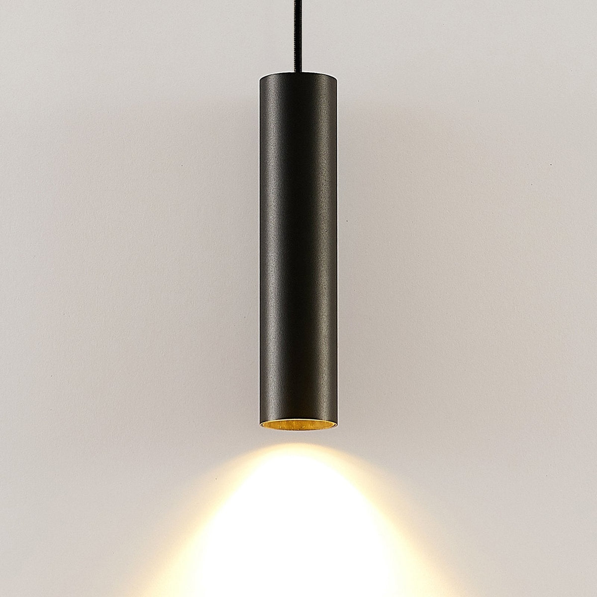 Pendant Light Black Aluminum Tube Style
