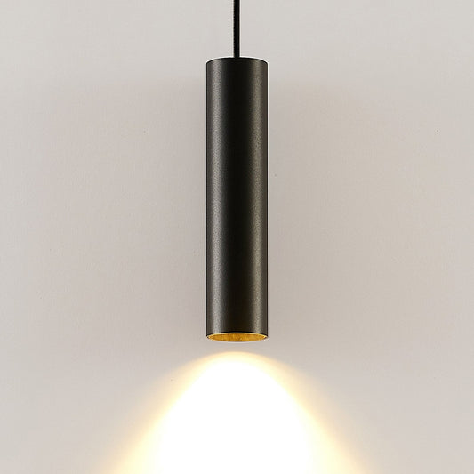 Pendant Light Black Aluminum Tube Style