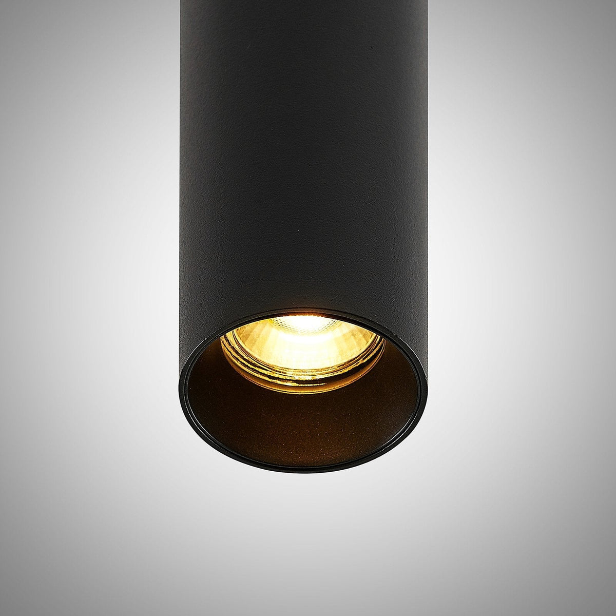 Pendant Light Black Aluminum Tube Style