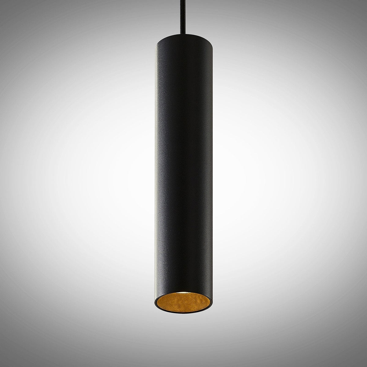 Pendant Light Black Aluminum Tube Style