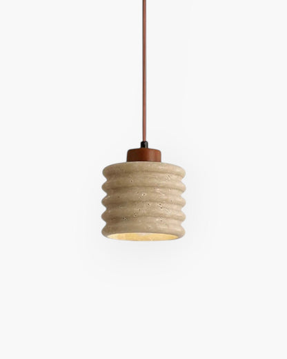 Vaguella Pendant Light – Wavy Ceramic Shade with Japandi Bedside Glow