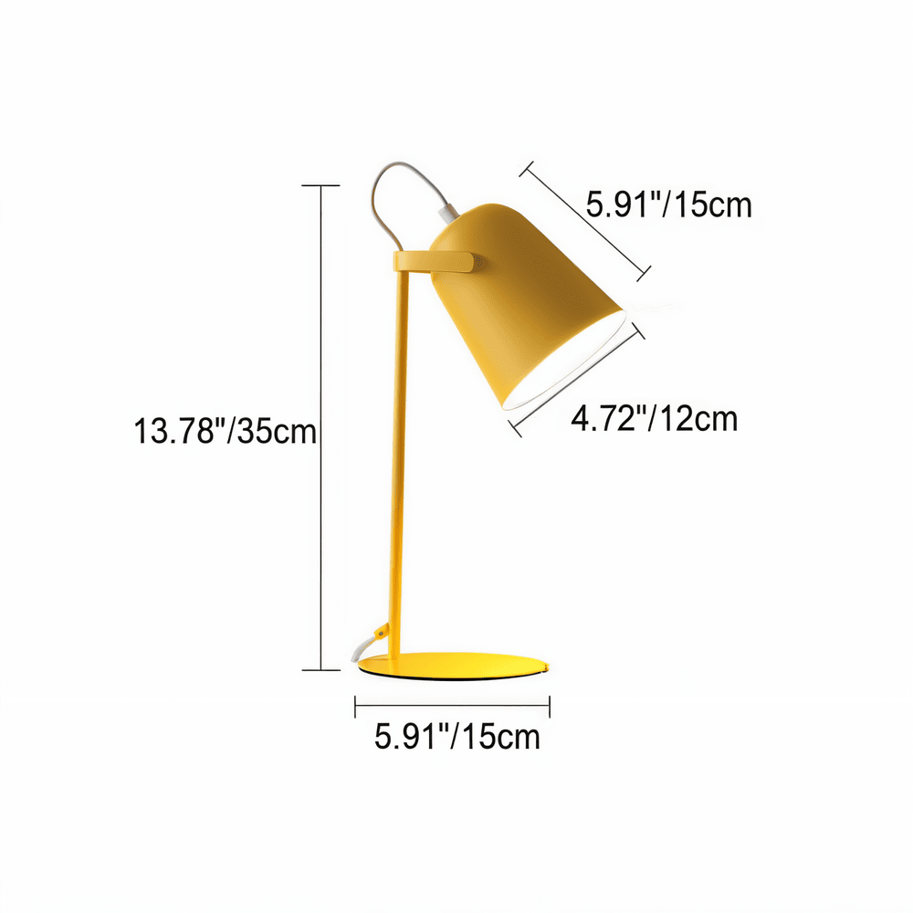 Macaron Table Lamp – Nordic Yellow Adjustable Desk Lamp
