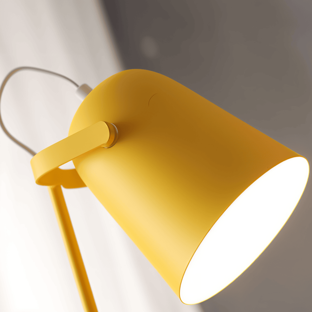 Macaron Table Lamp – Nordic Yellow Adjustable Desk Lamp