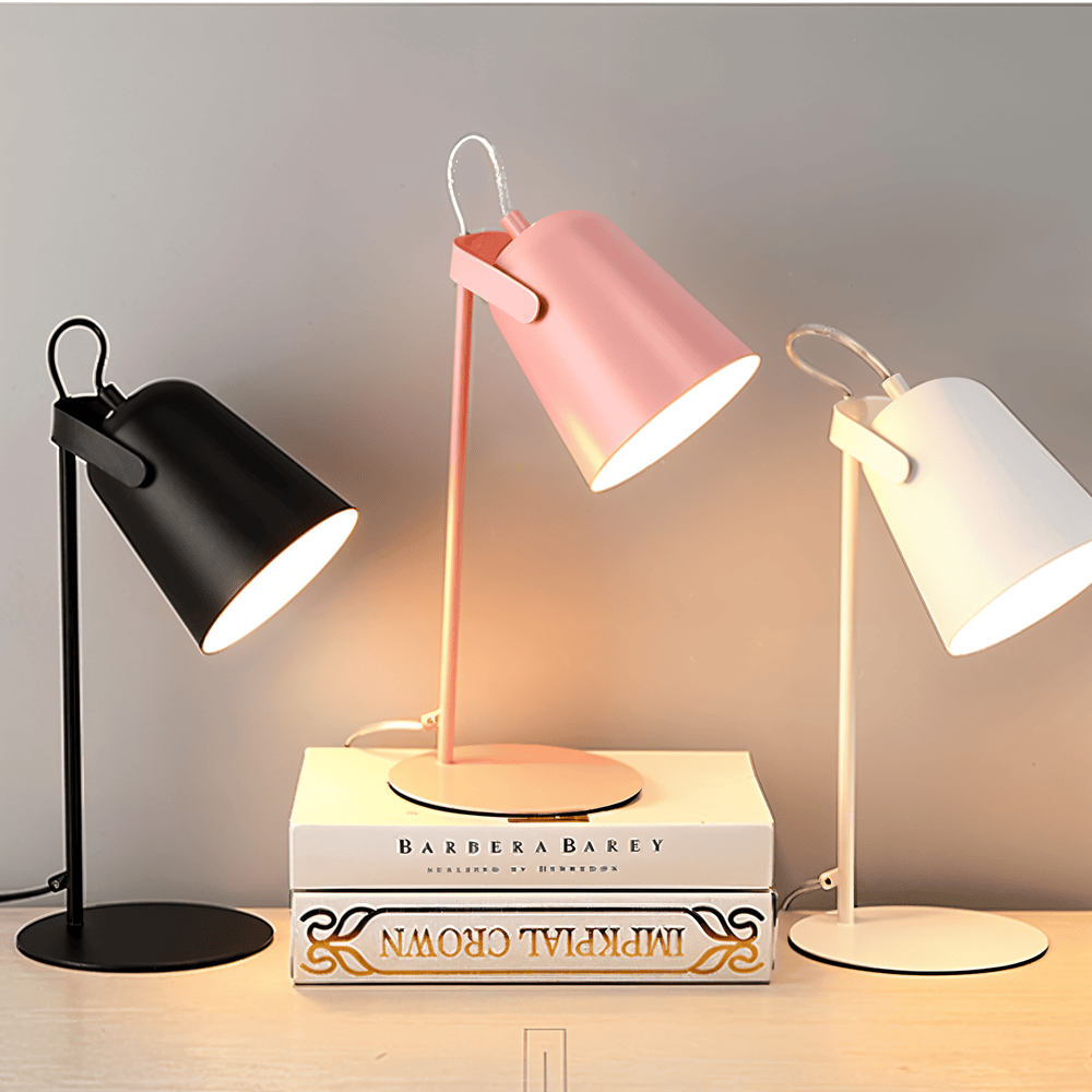 Macaron Table Lamp – Nordic Yellow Adjustable Desk Lamp