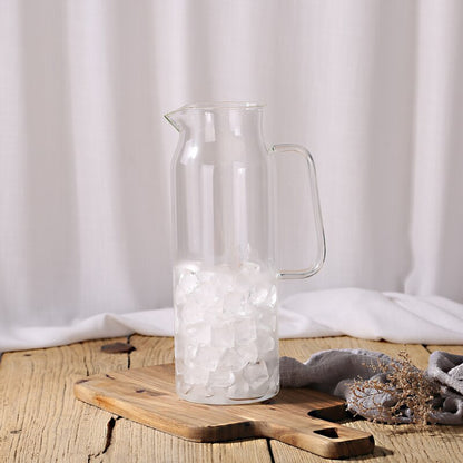 Modern Glass Water Pitcher – Heat-Resistant with Steel Lid