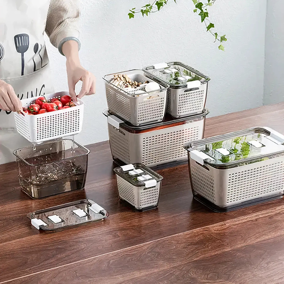 Multifunctional Large Capacity Fridge Storage Basket