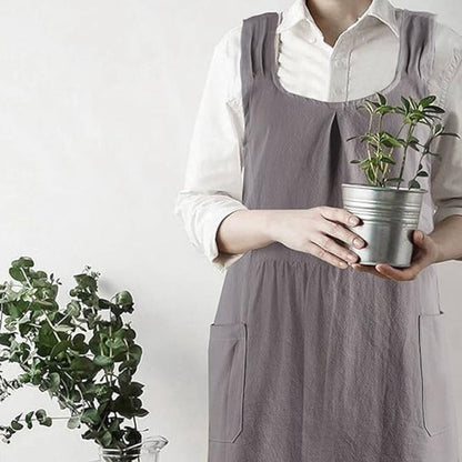 Nari Cross-Back Apron Dress