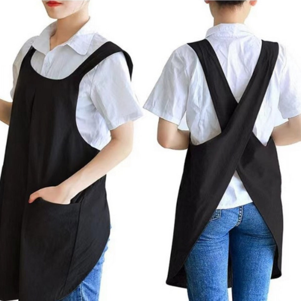 Nari Cross-Back Apron Dress