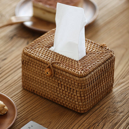 Handmade Rattan Tissue Box with Timeless Elegance