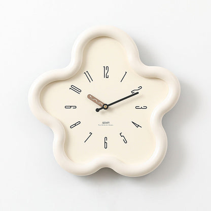 3D Floral Wall Clock – Silent Pendulum, Bedroom Decor