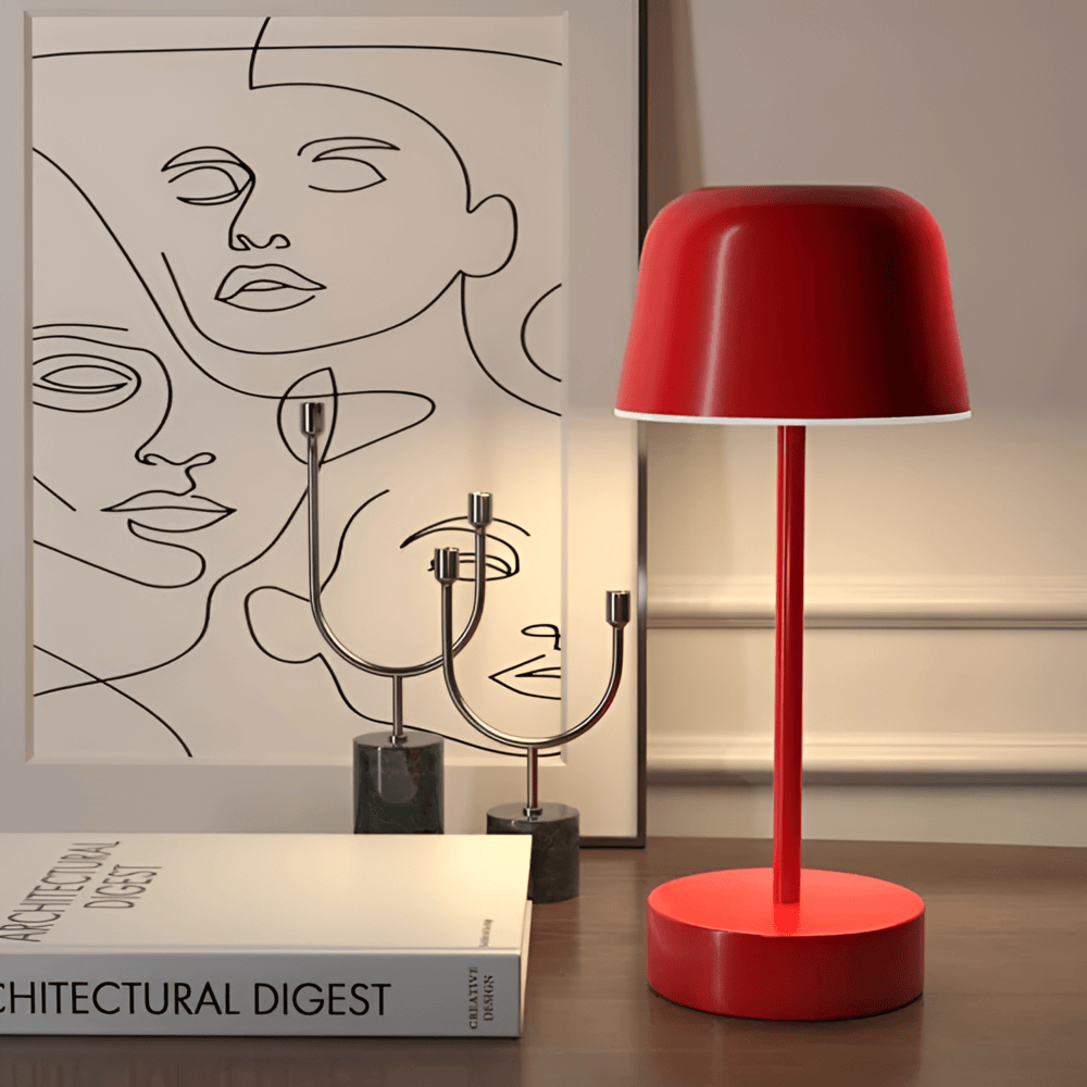 Colorful Retro LED Table Lamp – Wireless, USB Rechargeable
