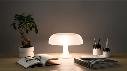 Vintage Sunrise LED Desk Lamp – Retro Mushroom Design for Timeless Charm