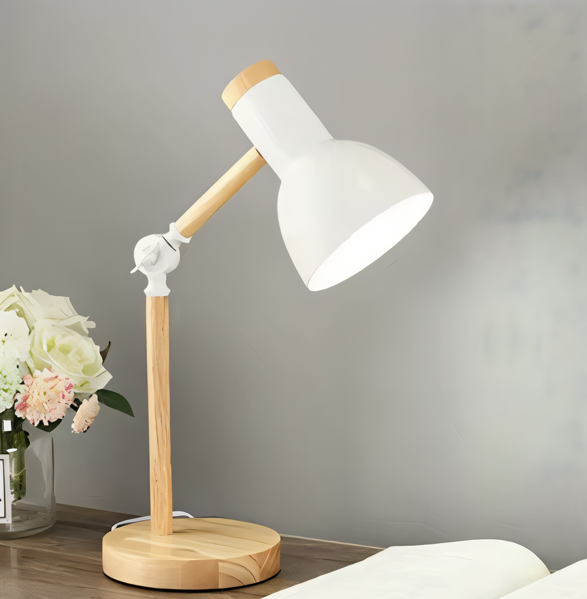 Nordelux Macaron LED Adjustable Desk Lamp – Colorful Wooden Study & Reading Lamp