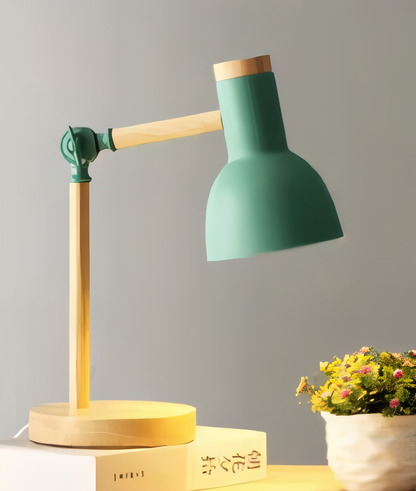 Nordelux Macaron LED Adjustable Desk Lamp – Colorful Wooden Study & Reading Lamp