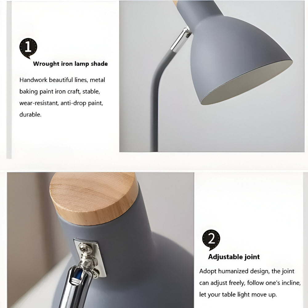 Nordic-Inspired Adjustable LED Table Lamp – Eye-Friendly Lighting for Reading & Living Rooms