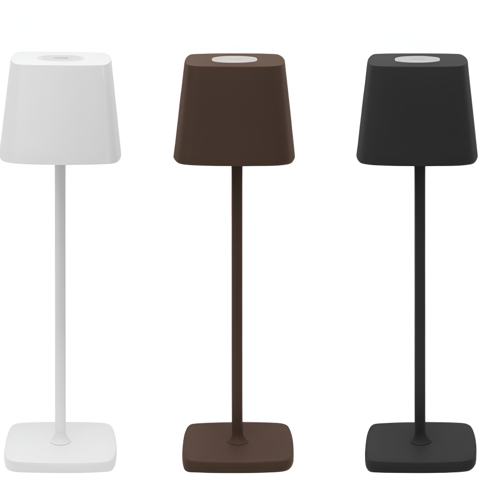 Quadro Table Lamp – Square Dimmable Rechargeable LED with Touch Control