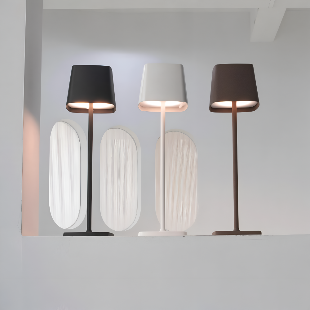 Quadro Table Lamp – Square Dimmable Rechargeable LED with Touch Control