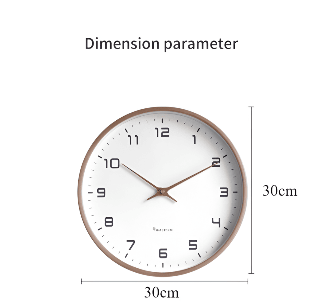 Silent Wall Clock with Wood Finish – Nordic Quartz Design