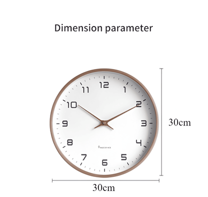 Silent Wall Clock with Wood Finish – Nordic Quartz Design