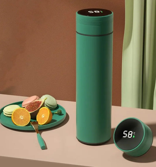 500ml Stainless Steel Insulated Water Bottle – Leak-Proof, Temp Display, 24hr Hot/Cold