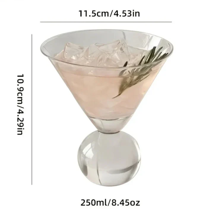 Crystal Martini Glass | Elegant Globe Cocktail Glassware