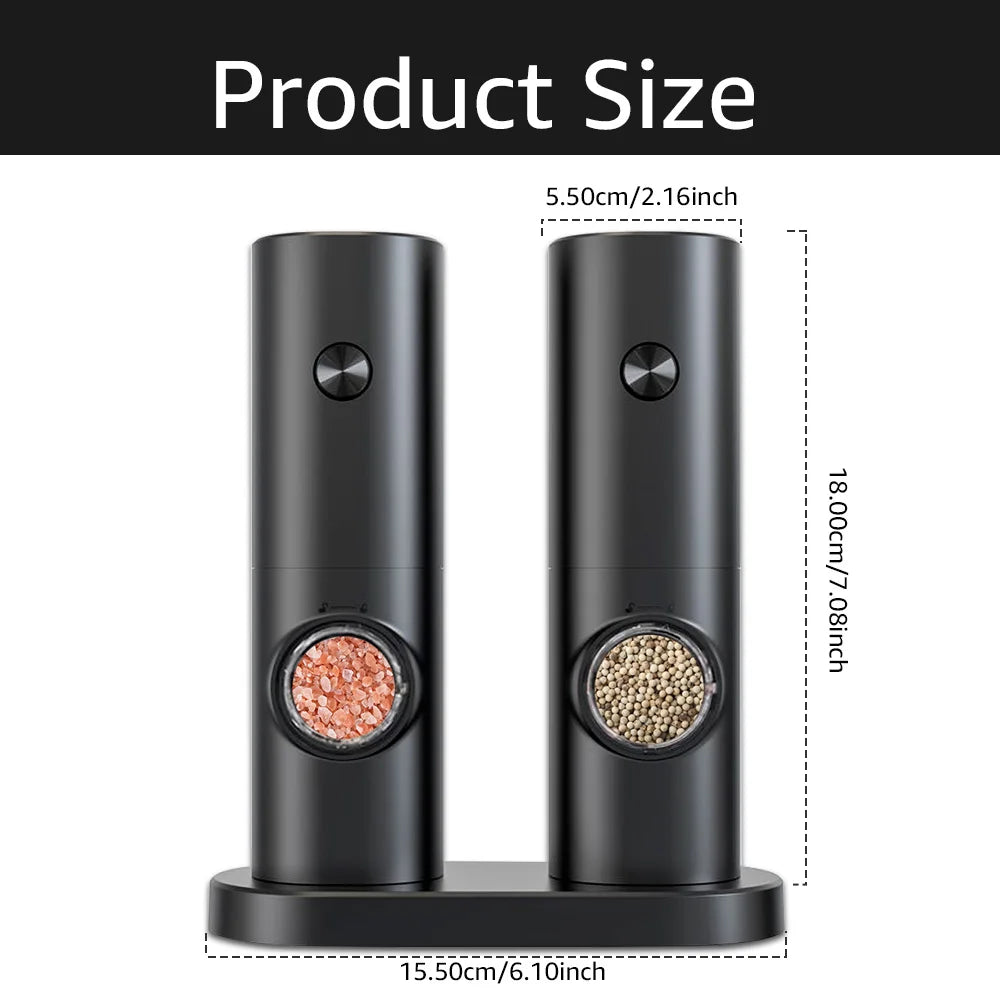 Electric Pepper and Salt Mill Set - SpiceLite
