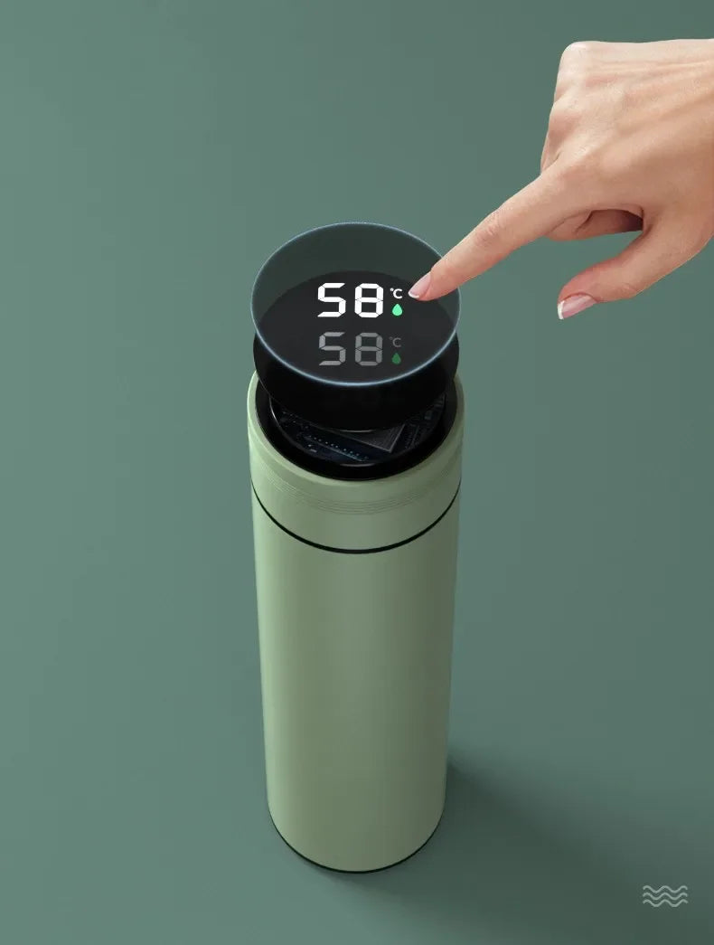 500ml Stainless Steel Insulated Water Bottle – Leak-Proof, Temp Display, 24hr Hot/Cold