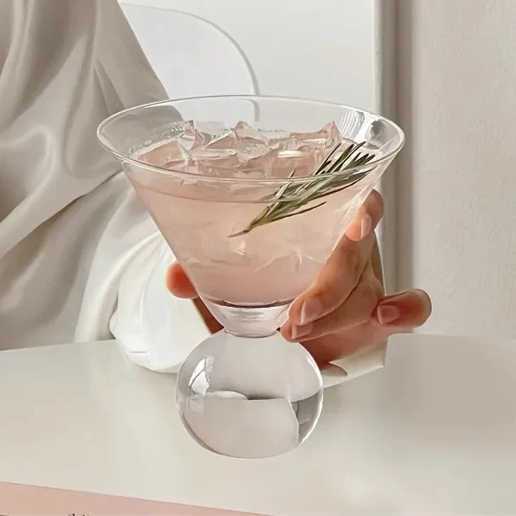 Crystal Martini Glass | Elegant Globe Cocktail Glassware