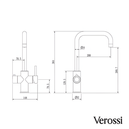 3-in-1 Instant Boiling Tap | Brushed Gold Finish
