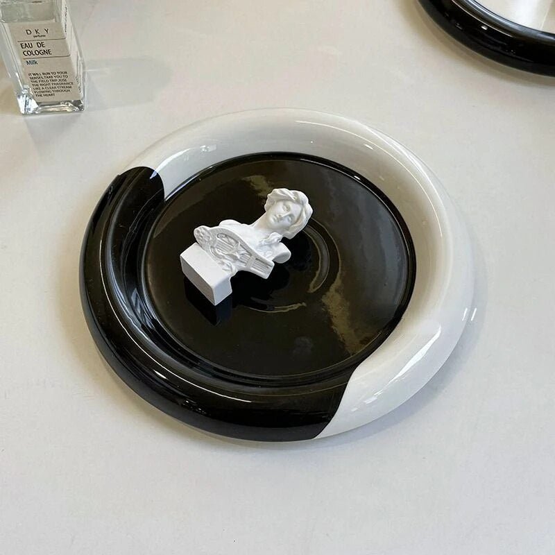 Geometric Ceramic Plate – Modern Serving Dish