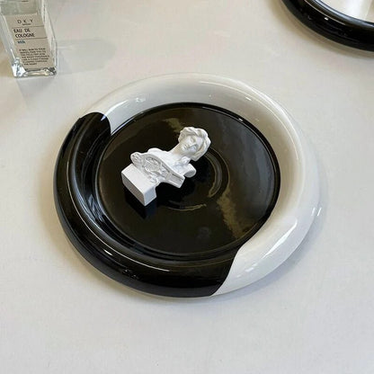 Geometric Ceramic Plate – Modern Serving Dish