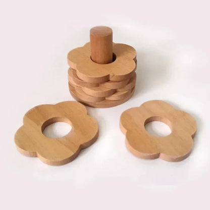 Six Piece Walnut Coaster Set - Eco-Friendly Wood Style