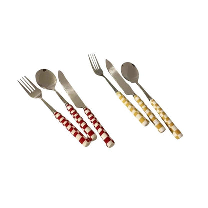 Ceramic Handle Steel Cutlery Set – Elegant Tableware
