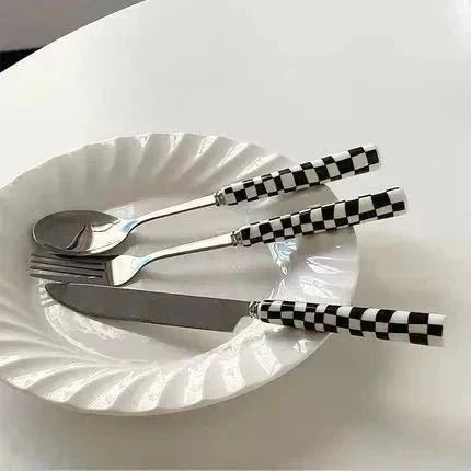 Ceramic Handle Steel Cutlery Set – Elegant Tableware