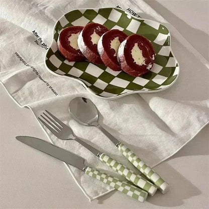 Ceramic Handle Steel Cutlery Set – Elegant Tableware