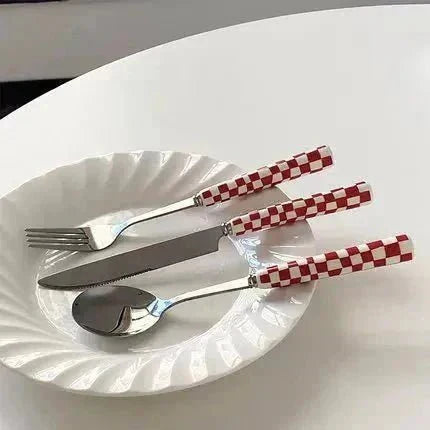 Ceramic Handle Steel Cutlery Set – Elegant Tableware