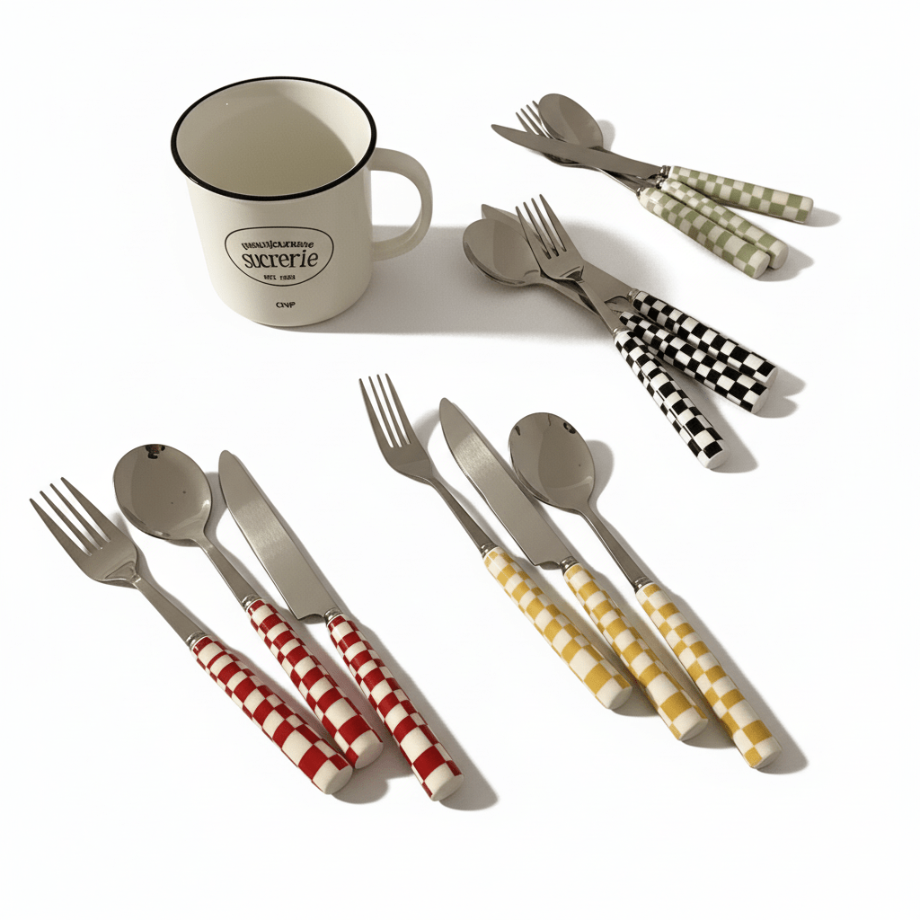Ceramic Handle Steel Cutlery Set – Elegant Tableware